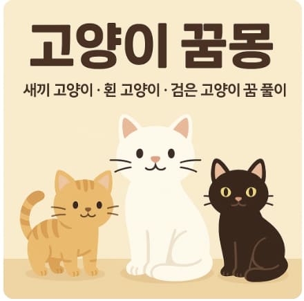 고양이 꿈 해몽 총정리