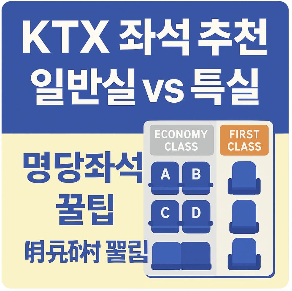 KTX 좌석 추천｜일반실 vs 특실 장단점 비교 & 꿀팁 총정리