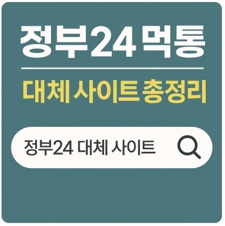 정부24 먹통, 대체 사이트 총정리